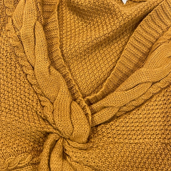 2X Full Circle Trends Sweater Mustard Yellow Brown Long Sleeve Top Plus Size - Picture 7 of 10